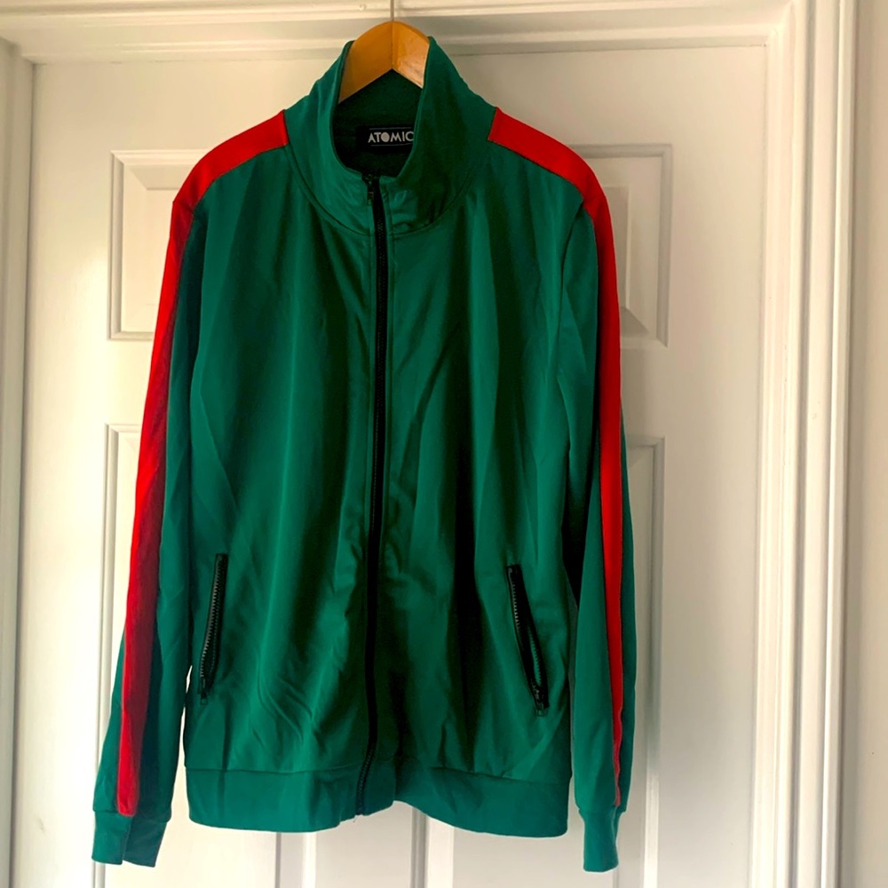 Atomic Green & Red Zip-Up Men’s Jacket